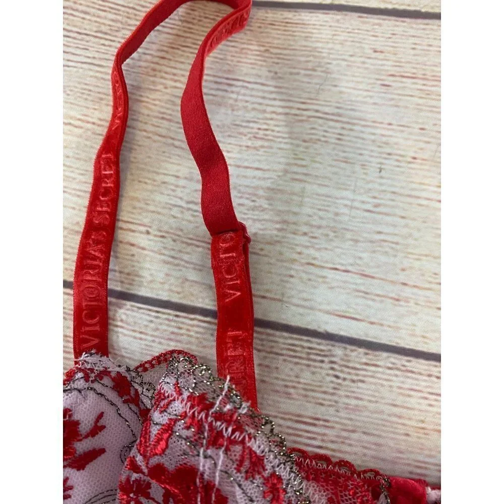 Victoria Secret Women's Rose Bud Dot Wicked Teddy Pink/Red - XS - Picture 7 of 16